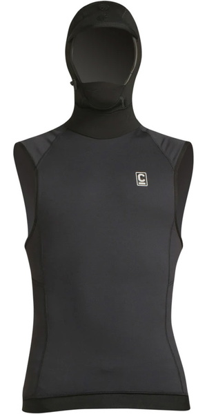 2025 C-Skins Mens Thermal Skins Hooded Vest C-HDIMH - Black